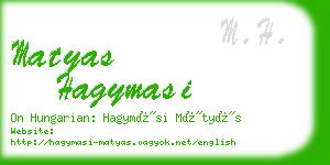 matyas hagymasi business card